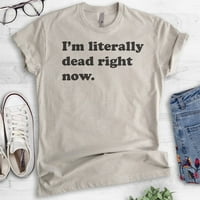 „М-буквално мъртва в момента, тениска, унизирана женска риза, риза за момиче от готи, готи