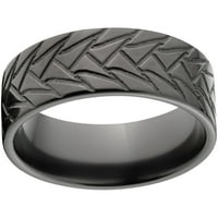 Персонализиран Мъжки Протектор за гуми Черен цирконий Сватбена халка с комфортен дизайн