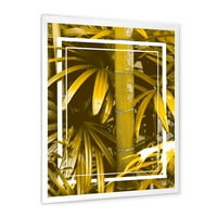 Дизайнарт 'тропически листа и жълт бамбук'
