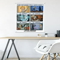 Междузвездни войни: Завръщане на джедаите - Стенски плакат на комични панели с дървена магнитна рамка, 22.375 34
