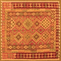 Ahgly Company Indoor Square Southwestern Orange Country Country Rugs, 6 'квадрат