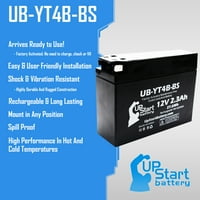 Upstart подмяна на батерията Yamaha SR 400cc фабрика, активирана, без поддръжка, батерия за мотоциклет-12V, 2.3AH, UB-YT4B-BS