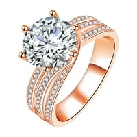 Бидобибо диамантен пръстен Дамски моден пръстен злато пълен диамант кръг диамантен сватбен пръстен Подарък Пръстен Пръстени за