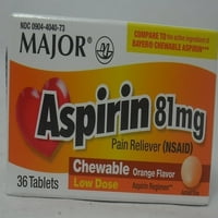 Основен дъвчащ аспирин, 81мг, 36кт 009044040737А070