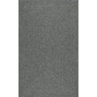 нулум Уин плетен вътрешен открит килим, 3 '5', дървени въглища