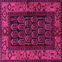 Ahgly Company Indoor Square Persian Pink Traditional Area Rugs, 7 'квадрат