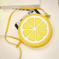 Homchy женска модна личност кръгла чанта за рамо на лимона