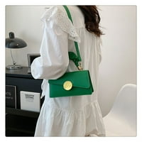 Pinfect жени чанта PU проста чанта за рамо квадратно плътно цветна чанта за пратеник