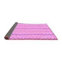 Ahgly Company Indoor Rectangle Solid Pink Modern Area Rugs, 7 '10'