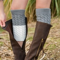 Жени плетене на една кука мека къса глезен по -топли крака затоплящи плетени чорапи обувки чорапи бежово
