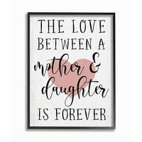 Индустриите на FUPELL LOVE между майка и дъщеря Мотивационен цитат Hearts Framed Wall Art Design от Daphne Polselli, 24 30