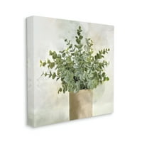 Ступел индустрии саксийни билкови растения ваза гъсти зелени листа живопис галерия увити платно печат стена изкуство, дизайн от