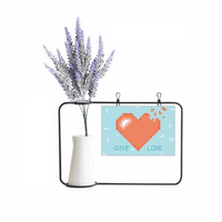 Изчезвайте сърцето дайте любов пиксел изкуствен лавандулов цветна ваза карта