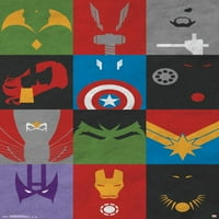 Marvel Comics - Avengers - Минималистичен плакат за стена, 22.375 34
