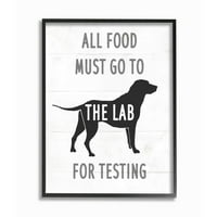 Ступел индустрии кухня всички храни на лабораторни животни куче игра на думи в рамка стена арт дизайн от Дафне Полсели, 24 30