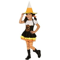 Малко бонбони царевица вещица малко дете Хелоуин костюм, 3т-4Т