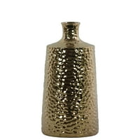 Колекция от градски тенденции: Керамична ваза с електропластирано злато
