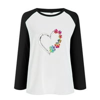 Фабирт блуза за жени свободен цвят, съвпадащ с гореща тениска с дълги ръкави тениска за жени, бяло
