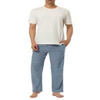 Уникални сделки Мъжки карирани пижама панталони шнур Салон панталони за сън дъна