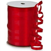 Пакет от 1, солидна гореща червена гланцова гланц луксозна лента за къдрене 3 16 YDS полипропилен, направен в САЩ