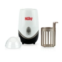 Nuby Natural Touch Bottle Bottle по -топло и стерилизатор, бяло