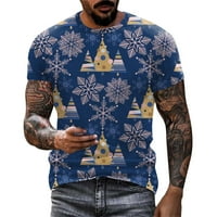 Мъжки коледна тениска спорт ffitness Outdoor 3D цифров печат тениска с късо ръкав риза Jr Fall Fashion