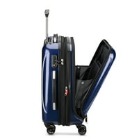 Paris Helium Aero 2-Piece Hardside Explable Spinner Baggage Set включва 19 Международно пренасяне & 29 проверени, метално синьо