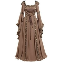 Ренесансови рокли за жени Средновековна реколта плюс размер ръф