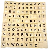 Дървени плочки Черни букви Номера за занаяти дърво азбуки
