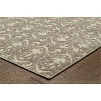 Ориенталски тъкачи на Америка Lemnos Геометричен вътрешен външен полипропилен килим, сив