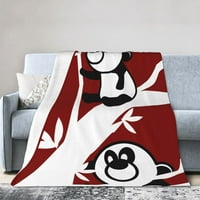 Супер меки антилигиращи фланелни одеяла за легла, гигантски панда уютно пухкаво топло всички сезони Хвърлете одеяло за спално