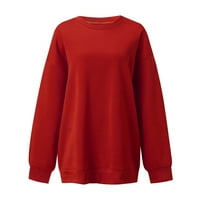 аутинг качулки за жени суичър за качулки пуловер модерен небрежен огромен свободни дами женски върхове червено червено