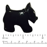 Парселона френско куче малък целулоид черен n черупка кафява коса клип барета