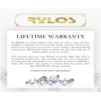 *Rylos Classic Starburst Design с кръгъл син Topaz & Diamond Ring-декември рожден камък*14k жълто злато-словел-сребрист
