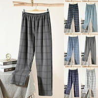 Мъжки проверени панталони панталони Спящи фитнес активен пижама Суитчъни за джогинг