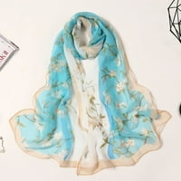 160* Жени цветни печат дълга мека опаковка шал копринен шал шалове