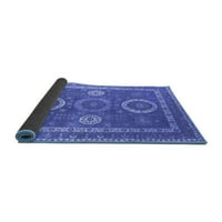 Ahgly Company Indoor Rectangle Oriental Blue Industrial Area Rugs, 2 '3'