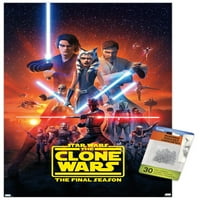 Star Wars: The Clone Wars - Poster Art Art Art Art с бутални щифтове, 14.725 22.375