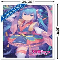 Hatsune Miku - панделки стена плакат, 22.375 34 рамки