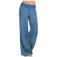 Gaecuw дънки за жени плюс размер редовно прилягане на дълги панталони издърпайте шезлонги панталони панталони ежедневни разхлабени
