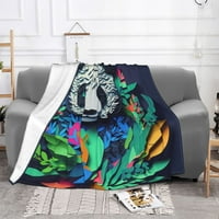 Супер меки антилигиращи фланелни одеяла за легла, растителна панда хартия рязане на изкуство уютно пухкаво топло всички сезони