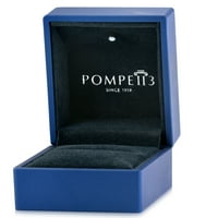 Pompeii 3 4ct pave третиран син диамант за безкрайност годежен пръстен 14k бяло злато