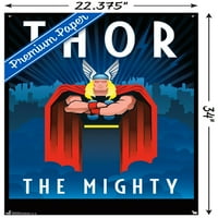 Marvel Comics - Thor - Art Deco Wall Poster с бутални щифтове, 22.375 34