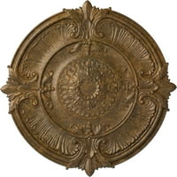 1 2 од 1 2 пт Атика акантус таван медальон, ръчно рисуван бледо злато