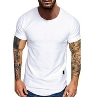 Мъжки летен масив спорт спортни памучни памучни тениски тениска с тениска за блуза, моля, купете един или два размера по-големи