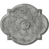 Екена Милуърк 24 В 1 2 Х 1 8 П Валс Таван Медальон, Ръчно Рисуван Ултра Чисто Бял Пращене