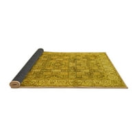 Ahgly Company Indoor Rectangle Персийски жълти традиционни килими, 5 '8'