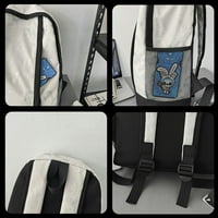 Cocopeaunt Fashion Printpting Backpack за жени мъже Големи найлонова PU кожена чанта рамо чанта чанта