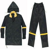 Персонализиран комплект костюм за дъжд от черен найлонов дъжд, 3pk, 3pk