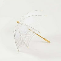 Квазимуон 22 чадър за бял дантелен парасол, дантела от Paperlanternstore
